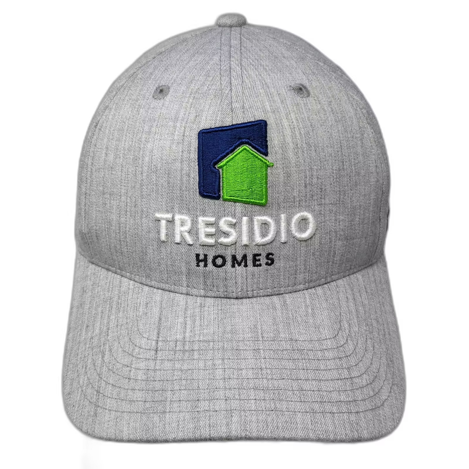 Zephyr Baseball Cap Gray M Tresidio Homes Embroidered Fitted Hat Heathered Logo